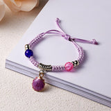 Lavender Rope Violet Seashell Adjustable Bracelet pic2