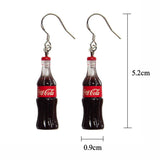 Retro 3-D "Coca-Cola" Bottle Novelty Earrings
