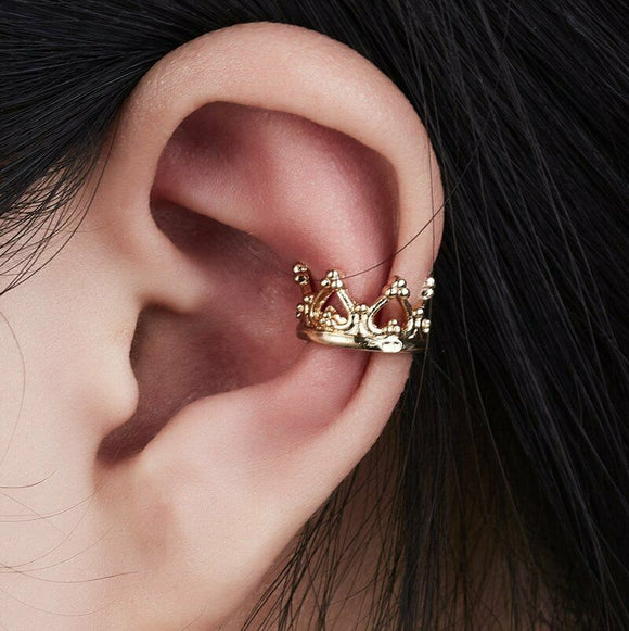 Gold Crown Ear Cuff