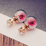 Double-Sided Glass Ball Stud Earrings (6 Styles Available)