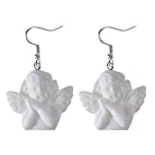 White Baby Angel Earrings