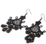 Black Lace Chandlier Earrings