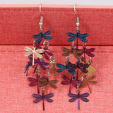 Colorful Dragonfly Bunch Earrings
