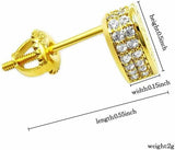 18k Gold Plated Cubed Heart Stud Earrings