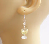Wine Glass Dangle Earrings (2 Colors Available)