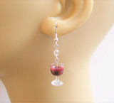 Wine Glass Dangle Earrings (2 Colors Available)