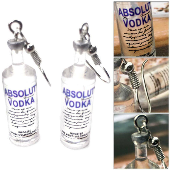 Absolut Vodka Bottle Earrings