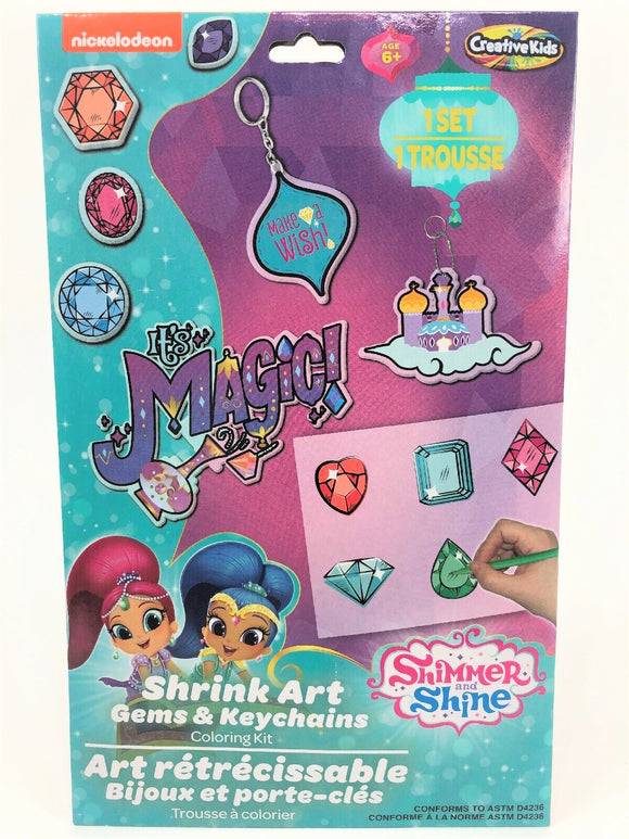 Shimmer and Shine Shrink Art Gems and Keychains Kit