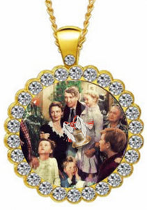 "It's a Wonderful Life"  Rhinestone Cabochon Necklace