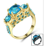 "Sky High-Sky Blue" Zirconia Sparkle Ring (2 Colors Available)