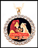 "LION KING" Classic Fairytale Rhinestone Cabochon Necklace