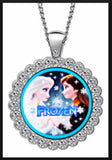 "FROZEN" Classic Fairytale Rhinestone Cabochon Necklace