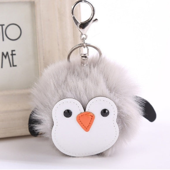 Penguin Pom-Pom Puff Keychain