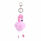 Flamingo Pom-Pom Puff Keychain