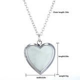 Luminous Glow Heart Photo Locket Necklace