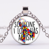 Autism Awareness Cabochon Necklace