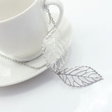 Double Leaf Connect Necklace (Available in 2 Color Styles)