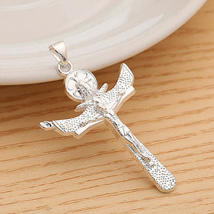 Silver Holy Spirit Crucifix Necklace