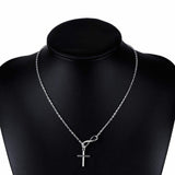 Silver Infinity Cross Necklace
