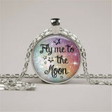 "Fly Me To The Moon" Cabochon Necklace (2 Colors Available)