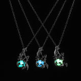 Ariel Luminous Glowing Mermaid Necklace (3 Colors Available)