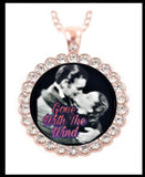 "GONE WITH THE WIND" Cinematic Rhinestone Cabochon Necklace