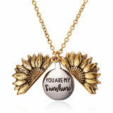 Sunshine 2-way open Sunflower Locket Necklace