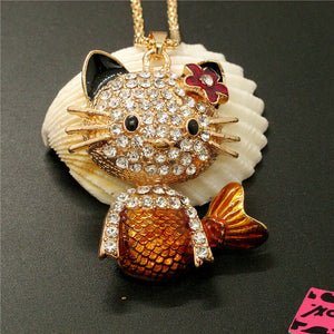 Hello Kitty Mermaid Necklace (Brown)