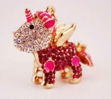 Pink Rhinestone Baby Unicorn Necklace