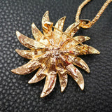 2-Way Peachy Pink+ Gold Pearl Flower Burst Necklace