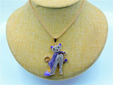 Rhinestone Kitty In High Heel Dangle Necklace( 2 Colors Available)