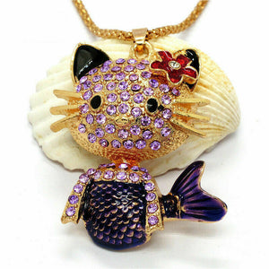 Hello Kitty Mermaid Necklace (Purple)