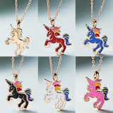 Galloping Unicorn Necklace (Assorted Colors)