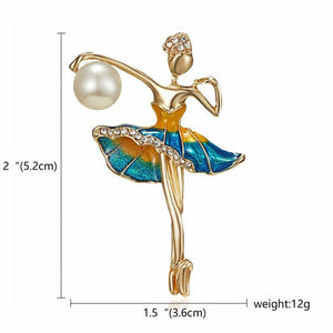 Ballet Dancer with Pearl Pin