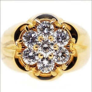 18k Yellow Gold Plated White Topaz Ring