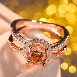 Rose Gold Double Band Champagne Ring