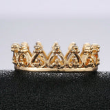 18k Yellow Gold Plated Crown Ring