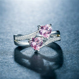 Heart To Heart Pink Sapphire Ring