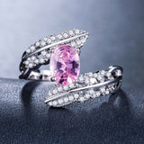 Oval Cut Pink Sapphire Ring