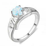 Opal Heart "MOM" Ring (2 Colors Available)