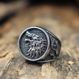 Large Growling Wolf Ring