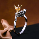 Two-Tone Royal Crown + Cape Ring