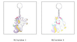 White Rainbow Acrylic Unicorn Keychains (2 Styles Available)