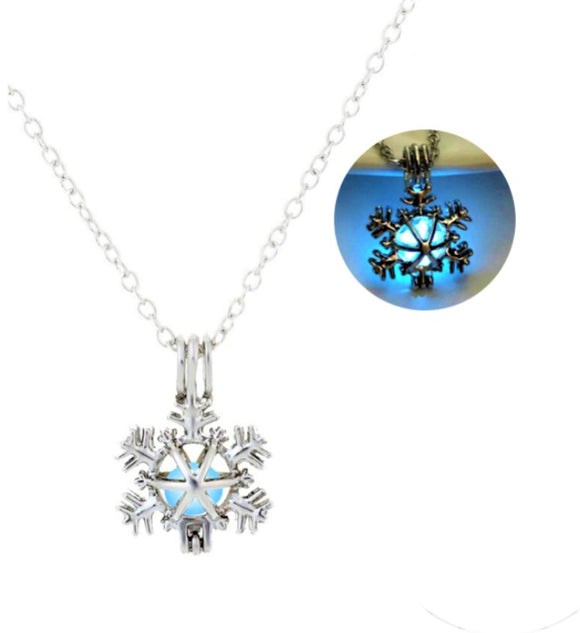 Luminous Glow Snowflake Necklace
