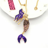 Ariel Reaching For Surface Necklace- Purple pic1